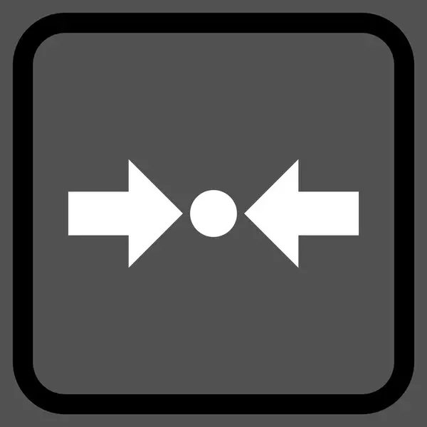 Tryck horisontell vektor ikonen i en ram — Stock vektor