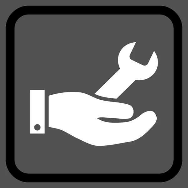 Ícone do vetor do serviço de reparação em uma armação — Vetor de Stock