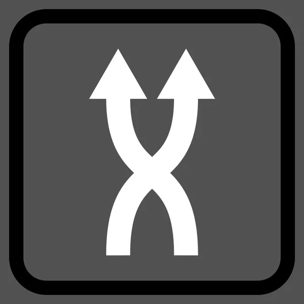 Shuffle nyíl felfelé vektor ikonjára a keretben — Stock Vector