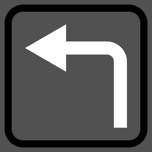 Włącz lewy wektor ikona w ramce — Wektor stockowy