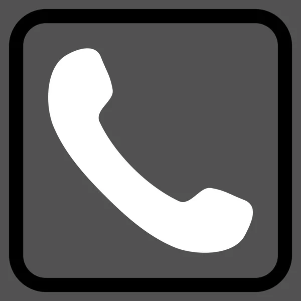 Τηλέφωνο δέκτη εικονίδιο του φορέα σε ένα πλαίσιο — Διανυσματικό Αρχείο