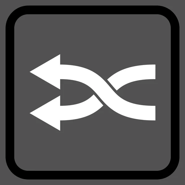 Shuffle βέλη εικονίδιο αριστερά διάνυσμα σε ένα πλαίσιο — Διανυσματικό Αρχείο