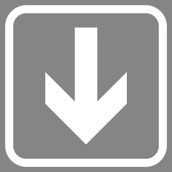 Arrow Down Vector Icon ในกรอบ — ภาพเวกเตอร์สต็อก