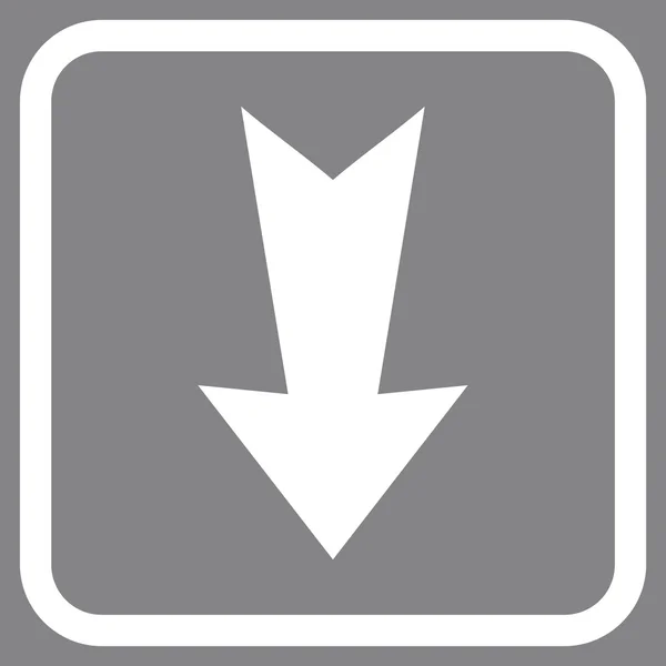 Ikon Vektor Panah Bawah Dalam Bingkai - Stok Vektor