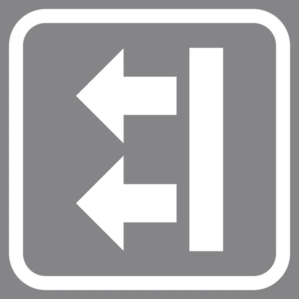 Porta l'icona vettoriale sinistra in una cornice — Vettoriale Stock