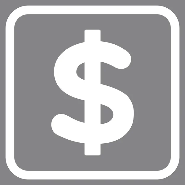 Icona vettoriale del dollaro in una cornice — Vettoriale Stock
