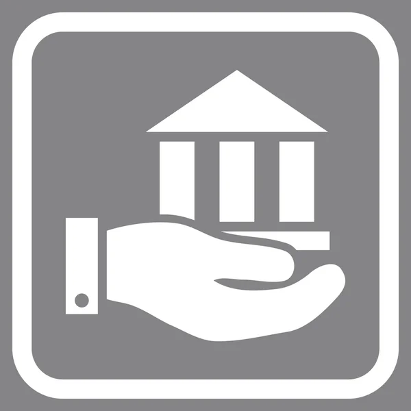 Vector pictogram van de dienst van de Bank In een Frame — Stockvector