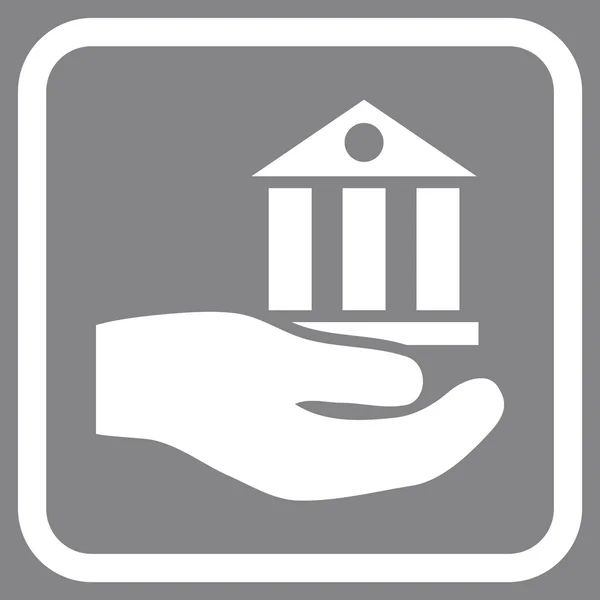 Icona vettoriale del servizio bancario in una cornice — Vettoriale Stock