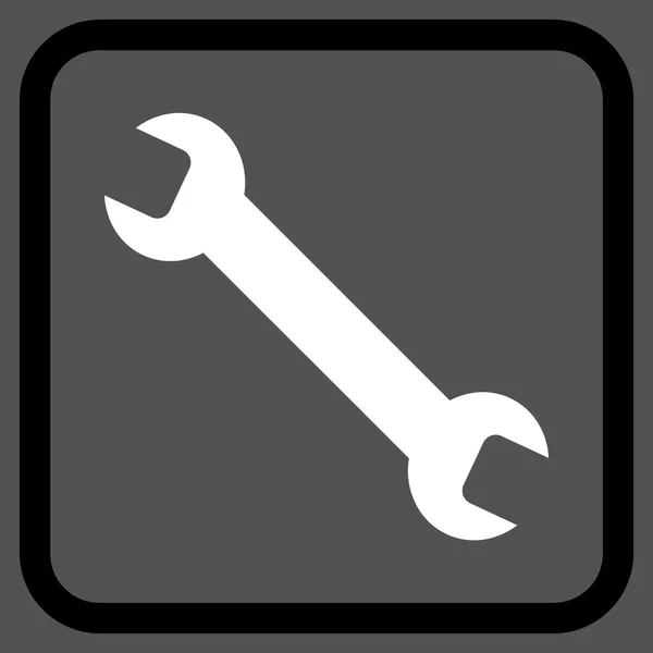 Wrench Vector Icon In a Frame — Stock Vector