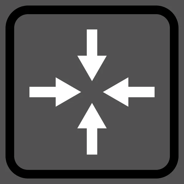 Kompresuj strzałki wektor ikona w ramce — Wektor stockowy