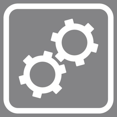 Gears'ı vektör simgesi bir çerçeve içinde