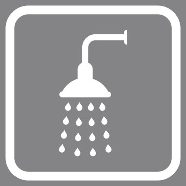Duş vektör simgesi bir çerçeve içinde