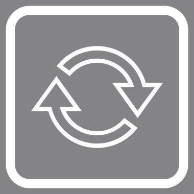 Oklar vektör simgesi bir çerçeve içinde yenileme