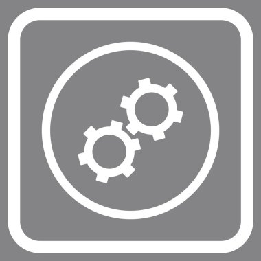 Gears'ı vektör simgesi bir çerçeve içinde