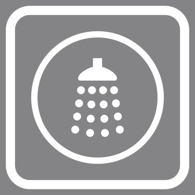 Duş vektör simgesi bir çerçeve içinde