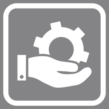 Hizmet vektör simgesi bir çerçeve içinde