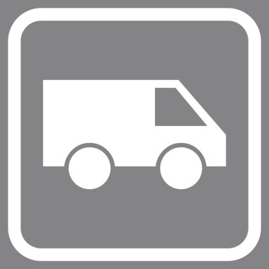 Van vektör simgesi bir çerçeve içinde