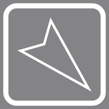 İşaretçi vektör simgesi bir çerçeve içinde aşağı