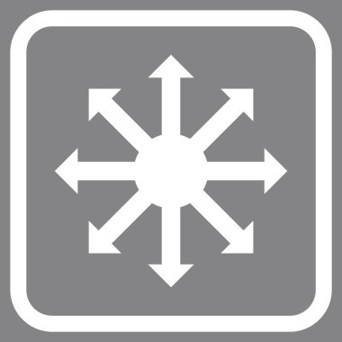 Radyal oklar bir çerçeve içinde simge vektör