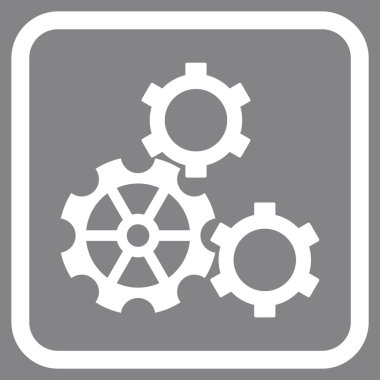 Gears'ı vektör simgesi bir çerçeve içinde