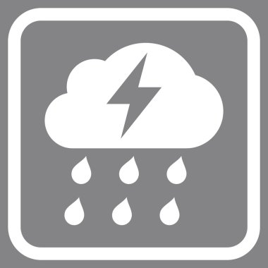 Fırtına vektör simgesi bir çerçeve içinde