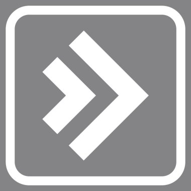 Üst karakter doğru vektör simgesi bir çerçeve içinde