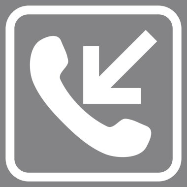 Gelen arama vektör simgesi bir çerçeve içinde