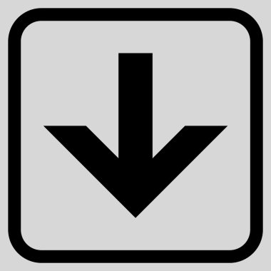 Vektör simgesi bir çerçeve içinde aşağı ok