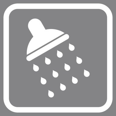 Duş vektör simgesi bir çerçeve içinde