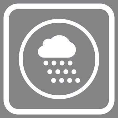 Yağmur bulutu vektör simgesi bir çerçeve içinde