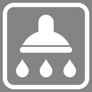 Duş vektör simgesi bir çerçeve içinde