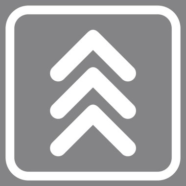 Vektör simgesi bir çerçeve içinde yukarı çift ok ucu