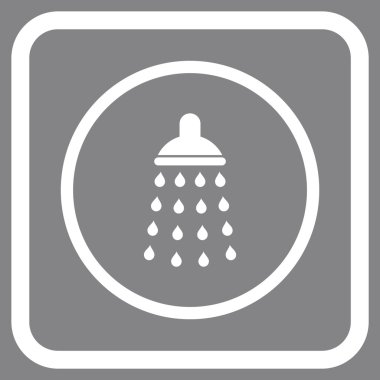 Duş vektör simgesi bir çerçeve içinde