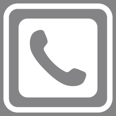 Telefon vektör simgesi bir çerçeve içinde