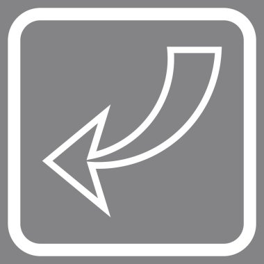 Vektör simgesi bir çerçeve içinde geri al