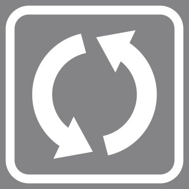 Geri dönüşüm vektör simgesi bir çerçeve içinde