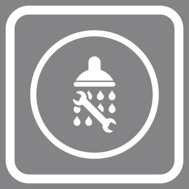 Duş sıhhi tesisat vektör simgesi bir çerçeve içinde