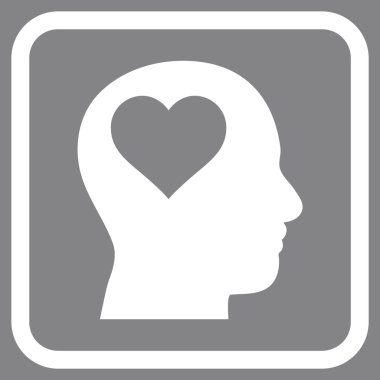 Sevgili baş bir çerçeve içinde simge vektör