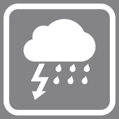 Fırtına vektör simgesi bir çerçeve içinde