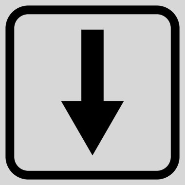 Vektör simgesi bir çerçeve içinde aşağı ok
