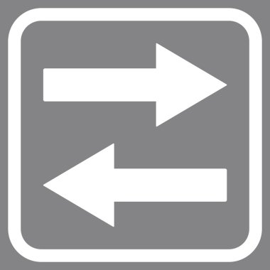 Yatay Çevir ok simge bir çerçeve içinde vektör