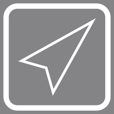 İşaretçiyi doğru yukarı vektör simgesi bir çerçeve içinde