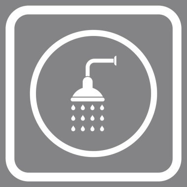 Duş vektör simgesi bir çerçeve içinde