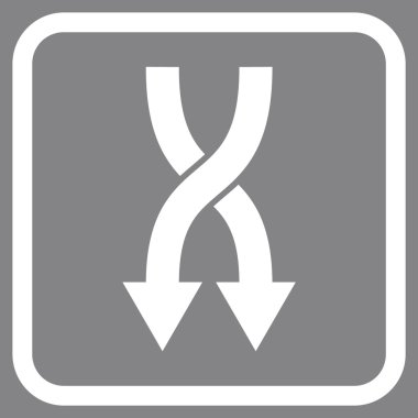 Vektör simgesi aşağı okları bir çerçevede shuffle