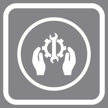 Onarım hizmeti vektör simgesi bir çerçeve içinde