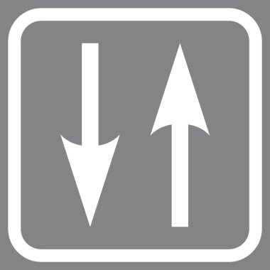 Dikey Exchange oklar bir çerçeve içinde simge vektör