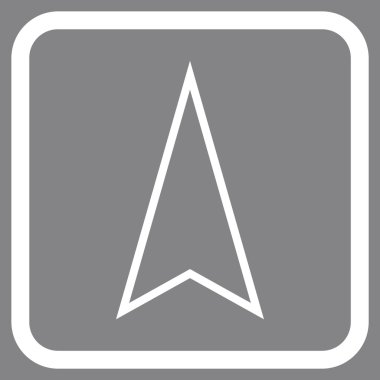 İşaretçi vektör simgesi bir çerçeve içinde yukarı