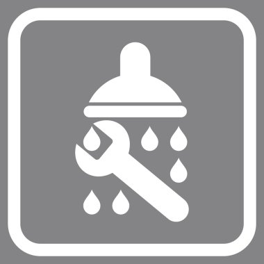 Duş sıhhi tesisat vektör simgesi bir çerçeve içinde