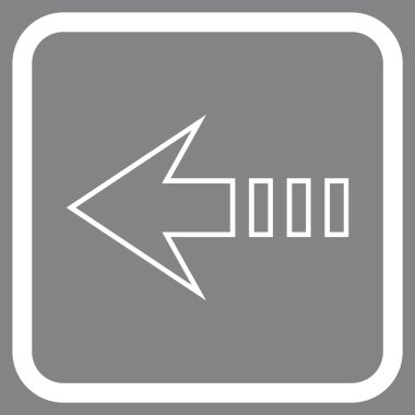 Sol vektör simgesi bir çerçevede göndermek