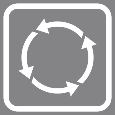 Geri dönüşüm vektör simgesi bir çerçeve içinde